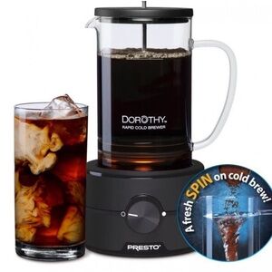 Presto Black Cold Brew Coffee Maker with Sturdy Base